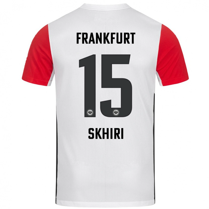 Danxen Kinder Ellyes Skhiri #15 Weiß Rot Heimtrikot Trikot 2024/25 T-Shirt Schweiz