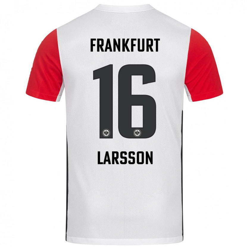 Danxen Kinder Hugo Larsson #16 Weiß Rot Heimtrikot Trikot 2024/25 T-Shirt Schweiz