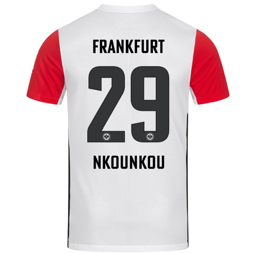 Danxen Kinder Niels Nkounkou #29 Weiß Rot Heimtrikot Trikot 2024/25 T-Shirt Schweiz