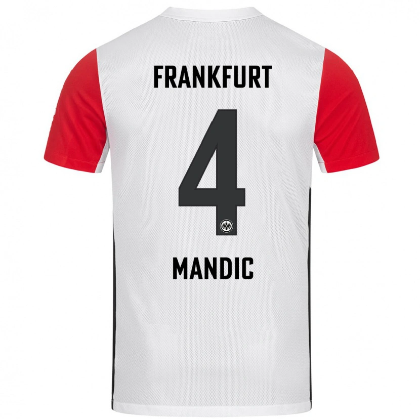 Danxen Kinder Kristian Mandic #4 Weiß Rot Heimtrikot Trikot 2024/25 T-Shirt Schweiz