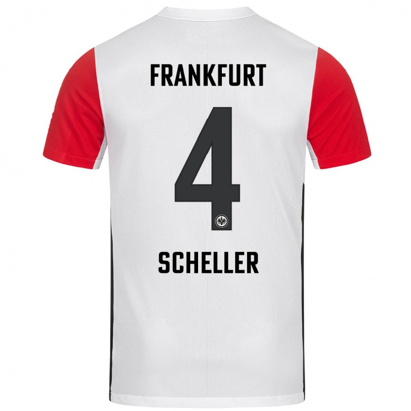 Danxen Kinder Niklas Scheller #4 Weiß Rot Heimtrikot Trikot 2024/25 T-Shirt Schweiz