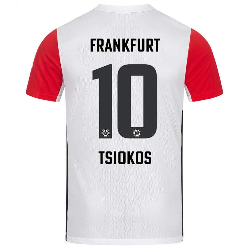 Danxen Kinder Leonidas Ilias Tsiokos #10 Weiß Rot Heimtrikot Trikot 2024/25 T-Shirt Schweiz