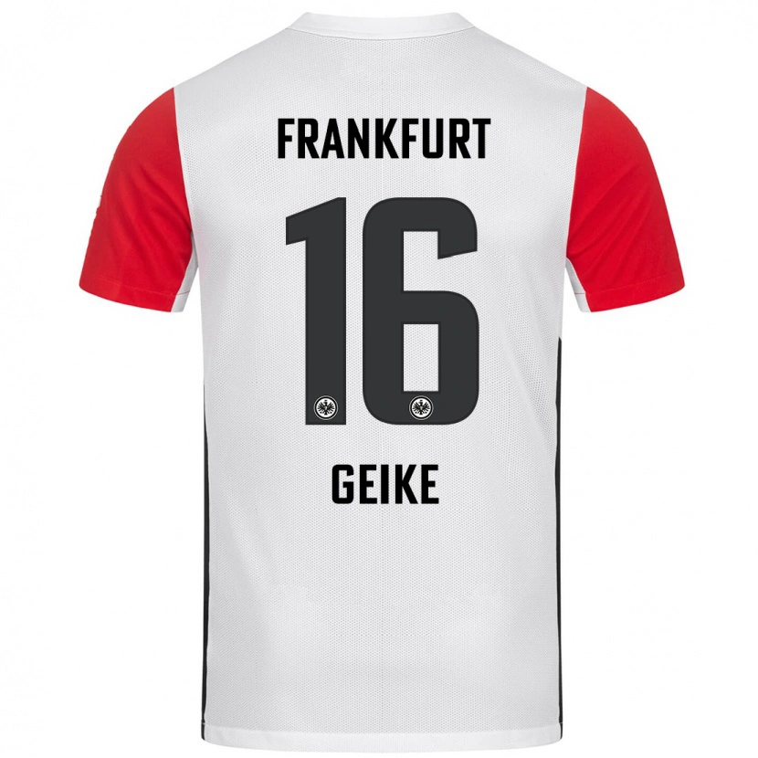 Danxen Kinder Jonah Geike #16 Weiß Rot Heimtrikot Trikot 2024/25 T-Shirt Schweiz