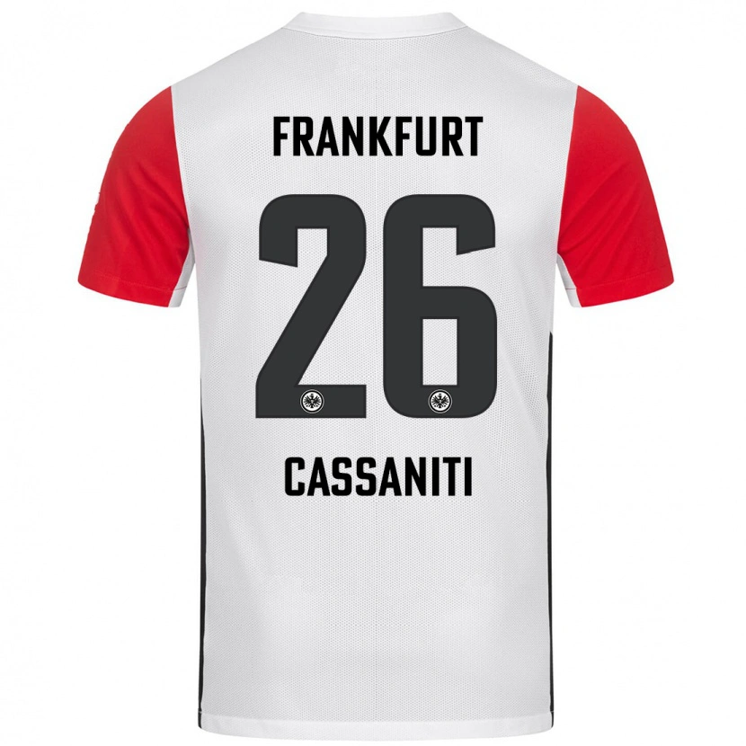 Danxen Kinder Nino Cassaniti #26 Weiß Rot Heimtrikot Trikot 2024/25 T-Shirt Schweiz