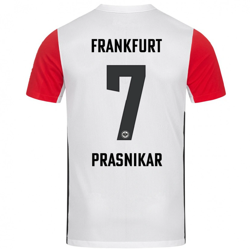 Danxen Kinder Lara Prašnikar #7 Weiß Rot Heimtrikot Trikot 2024/25 T-Shirt Schweiz