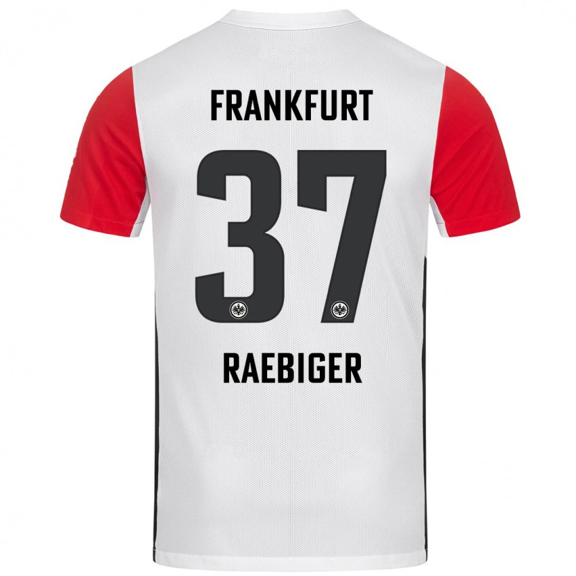 Danxen Kinder Sidney Raebiger #37 Weiß Rot Heimtrikot Trikot 2024/25 T-Shirt Schweiz