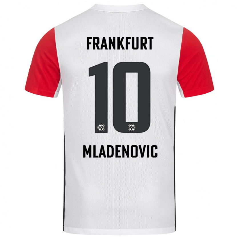 Danxen Kinder Marko Mladenovic #10 Weiß Rot Heimtrikot Trikot 2024/25 T-Shirt Schweiz