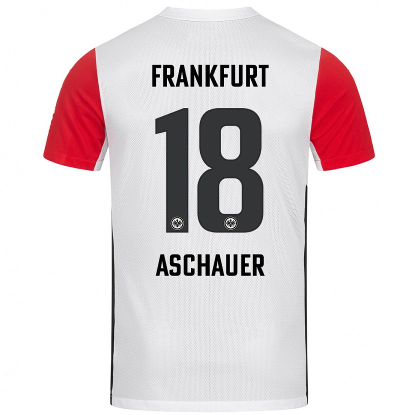 Danxen Kinder Verena Aschauer Hanshaw #18 Weiß Rot Heimtrikot Trikot 2024/25 T-Shirt Schweiz