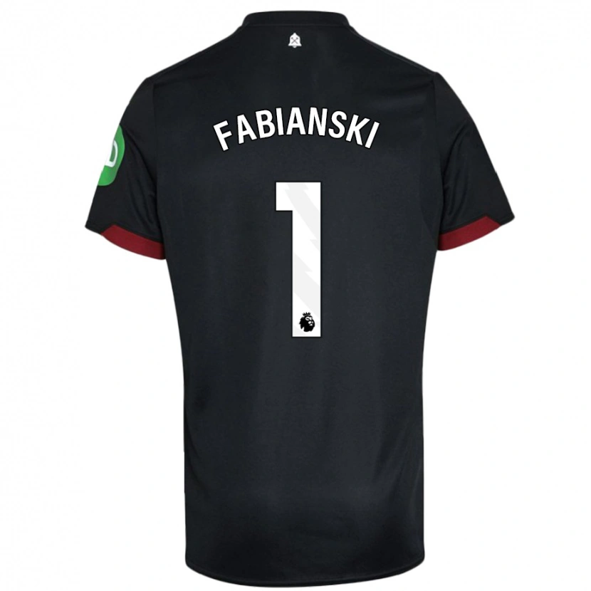 Danxen Kinder Lukasz Fabianski #1 Schwarz Weiß Auswärtstrikot Trikot 2024/25 T-Shirt Schweiz