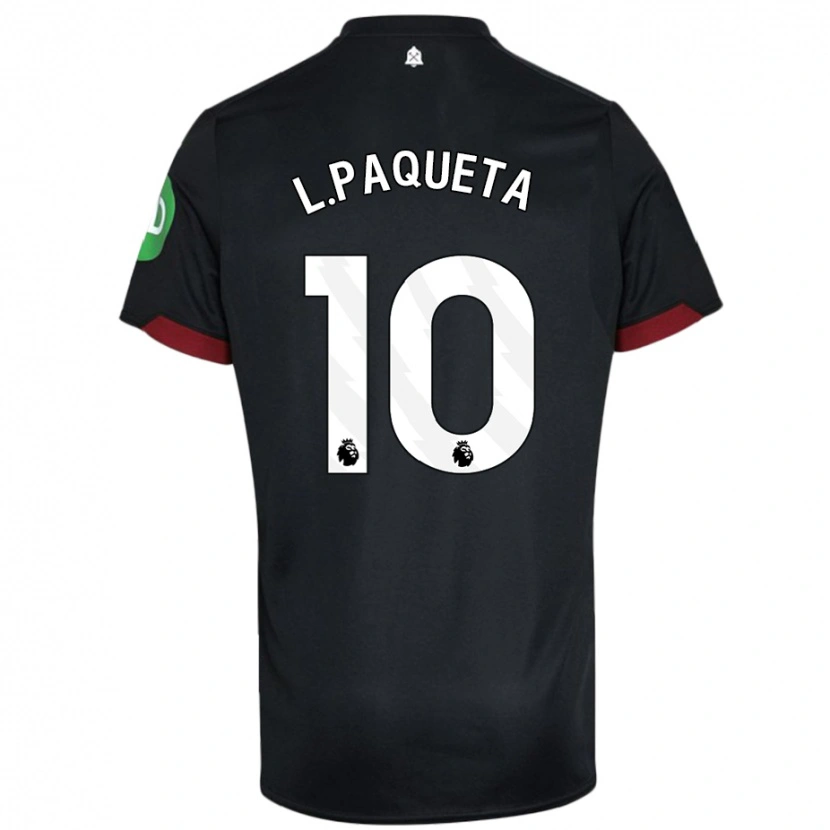 Danxen Kinder Lucas Paquetá #10 Schwarz Weiß Auswärtstrikot Trikot 2024/25 T-Shirt Schweiz