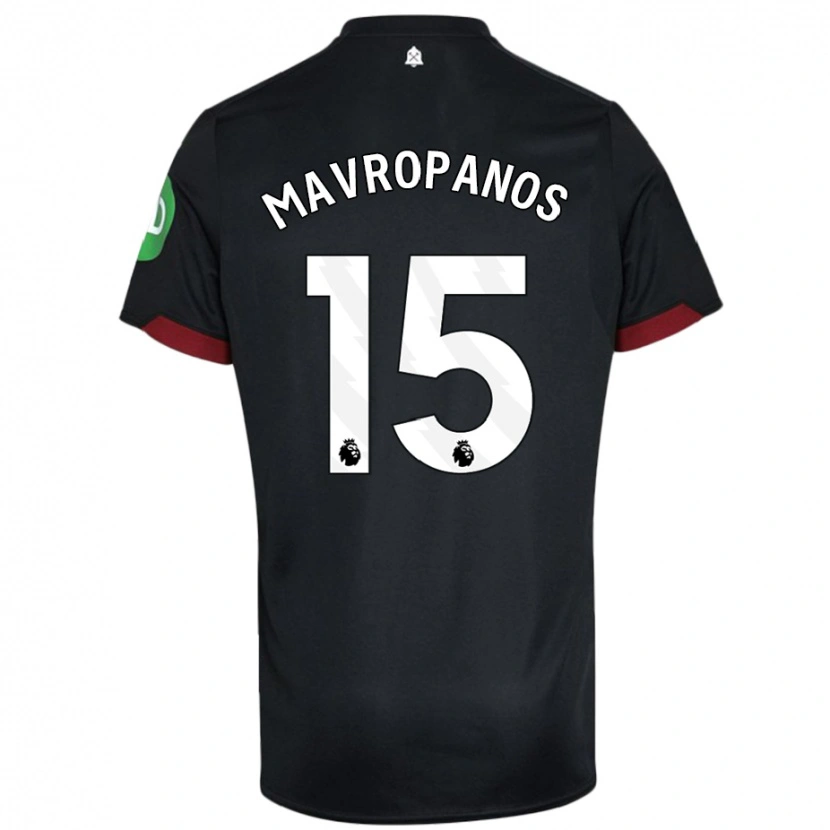 Danxen Kinder Konstantinos Mavropanos #15 Schwarz Weiß Auswärtstrikot Trikot 2024/25 T-Shirt Schweiz