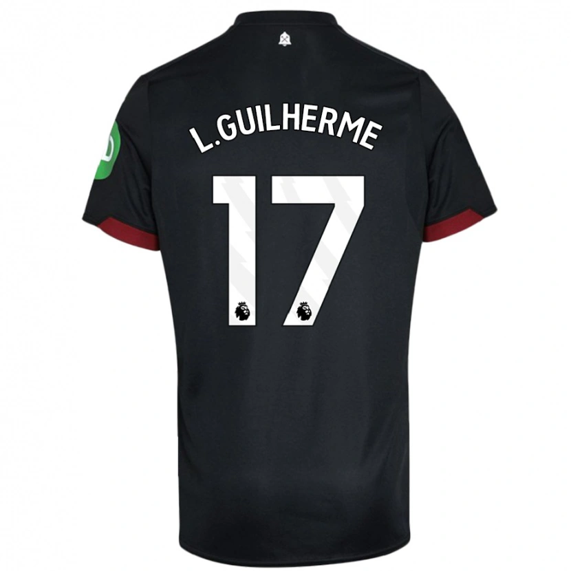 Danxen Kinder Luis Guilherme #17 Schwarz Weiß Auswärtstrikot Trikot 2024/25 T-Shirt Schweiz