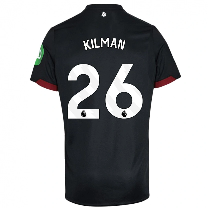 Danxen Kinder Max Kilman #26 Schwarz Weiß Auswärtstrikot Trikot 2024/25 T-Shirt Schweiz