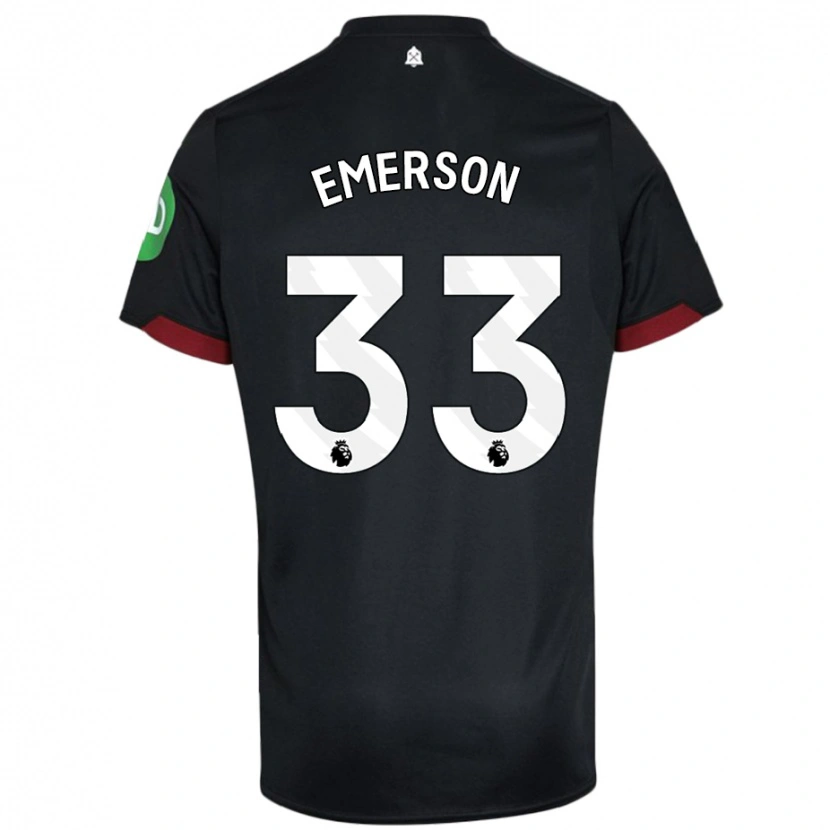 Danxen Kinder Emerson #33 Schwarz Weiß Auswärtstrikot Trikot 2024/25 T-Shirt Schweiz