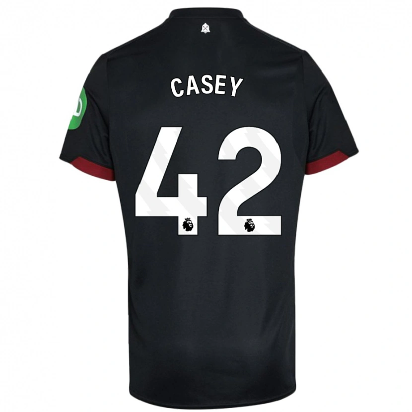 Danxen Kinder Kaelan Casey #42 Schwarz Weiß Auswärtstrikot Trikot 2024/25 T-Shirt Schweiz