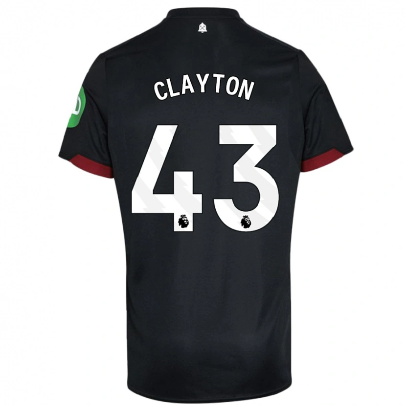 Danxen Kinder Regan Clayton #43 Schwarz Weiß Auswärtstrikot Trikot 2024/25 T-Shirt Schweiz