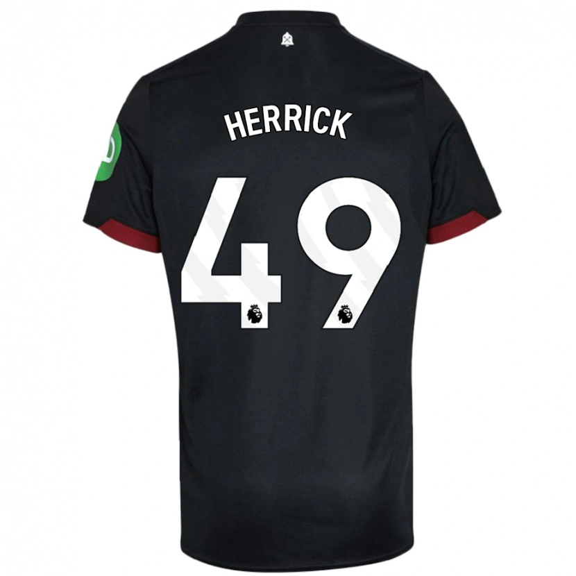 Danxen Kinder Finlay Herrick #49 Schwarz Weiß Auswärtstrikot Trikot 2024/25 T-Shirt Schweiz