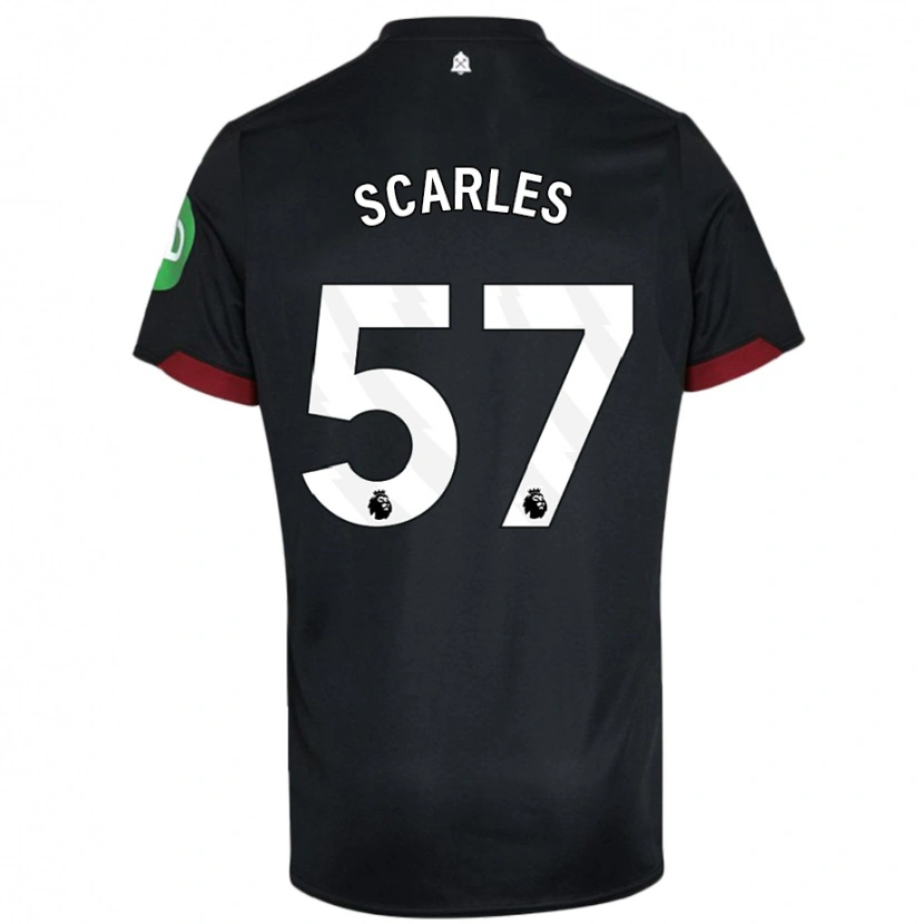 Danxen Kinder Oliver Scarles #57 Schwarz Weiß Auswärtstrikot Trikot 2024/25 T-Shirt Schweiz