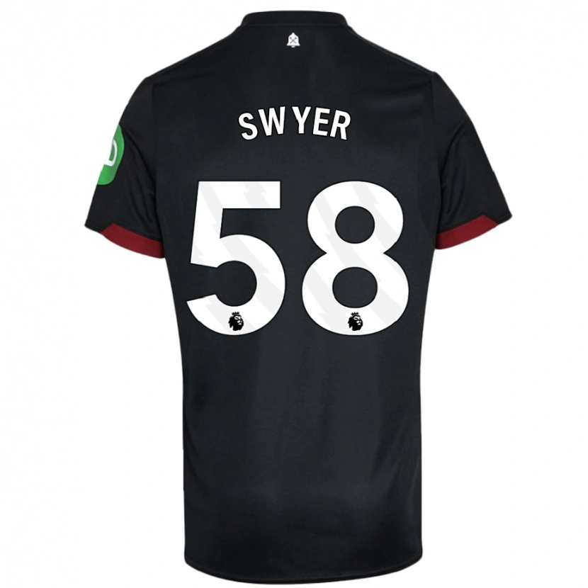 Danxen Kinder Kamarai Swyer #58 Schwarz Weiß Auswärtstrikot Trikot 2024/25 T-Shirt Schweiz