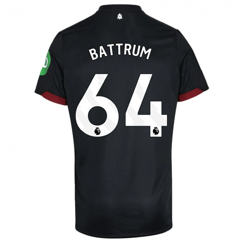 Danxen Kinder Ryan Battrum #64 Schwarz Weiß Auswärtstrikot Trikot 2024/25 T-Shirt Schweiz