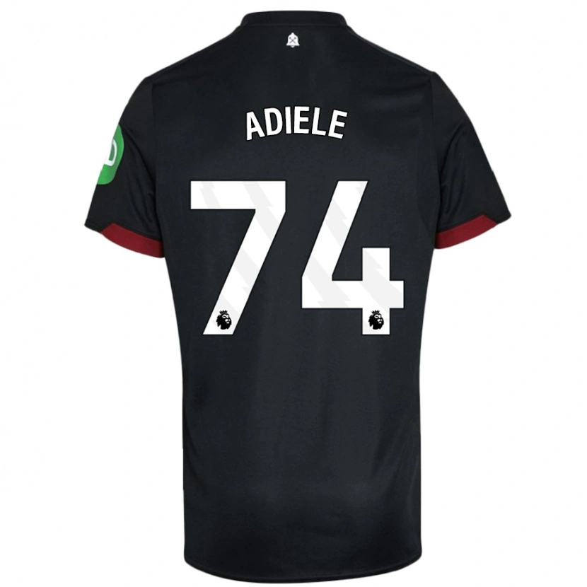 Danxen Kinder Emeka Adiele #74 Schwarz Weiß Auswärtstrikot Trikot 2024/25 T-Shirt Schweiz