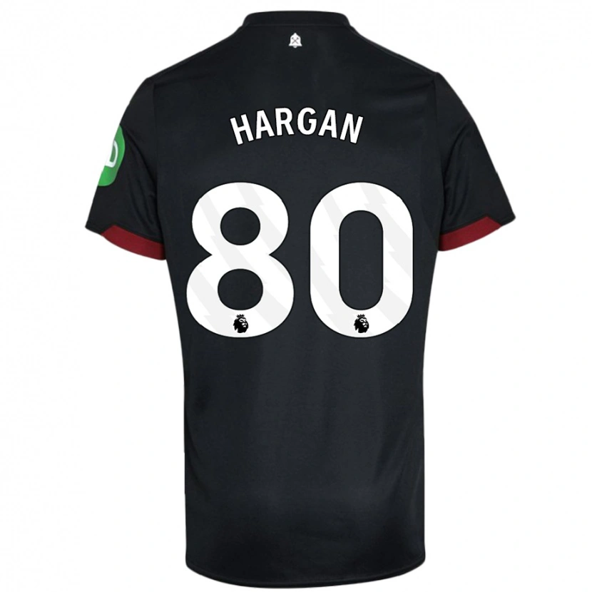 Danxen Kinder Riley Hargan #80 Schwarz Weiß Auswärtstrikot Trikot 2024/25 T-Shirt Schweiz