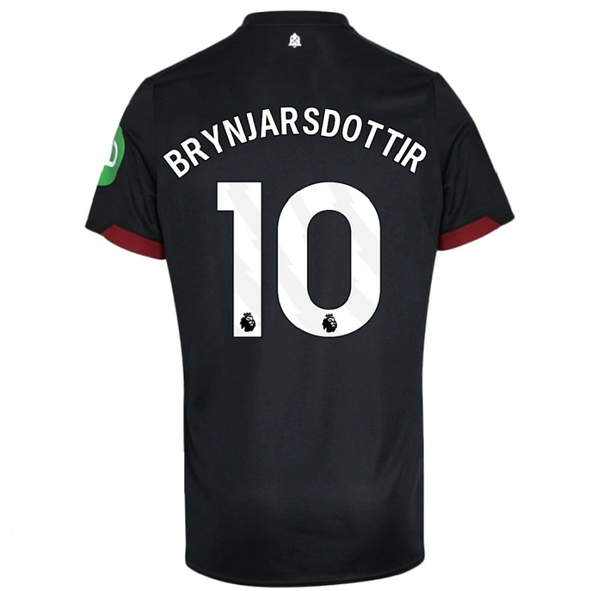 Danxen Kinder Dagný Brynjarsdóttir #10 Schwarz Weiß Auswärtstrikot Trikot 2024/25 T-Shirt Schweiz