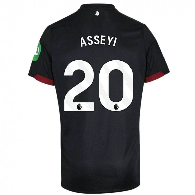 Danxen Kinder Viviane Asseyi #20 Schwarz Weiß Auswärtstrikot Trikot 2024/25 T-Shirt Schweiz