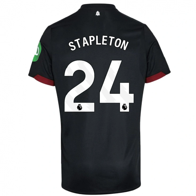 Danxen Kinder Jessie Stapleton #24 Schwarz Weiß Auswärtstrikot Trikot 2024/25 T-Shirt Schweiz