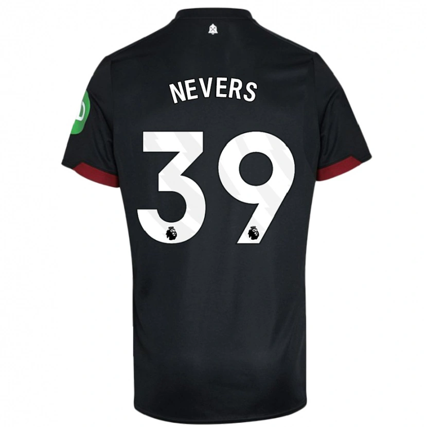 Danxen Kinder Thierry Nevers #39 Schwarz Weiß Auswärtstrikot Trikot 2024/25 T-Shirt Schweiz