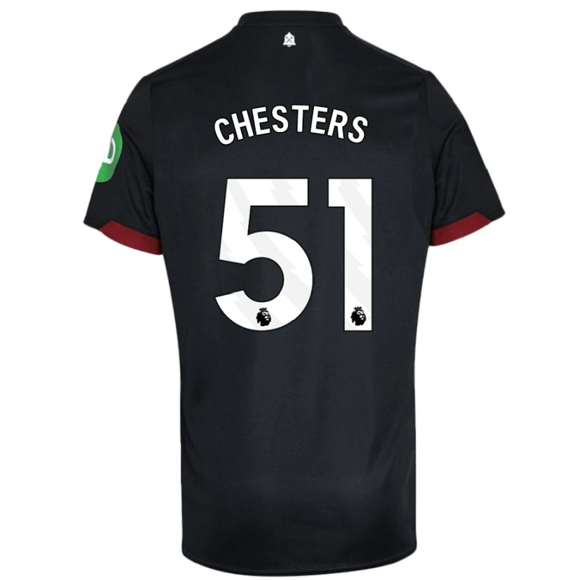 Danxen Kinder Dan Chesters #51 Schwarz Weiß Auswärtstrikot Trikot 2024/25 T-Shirt Schweiz