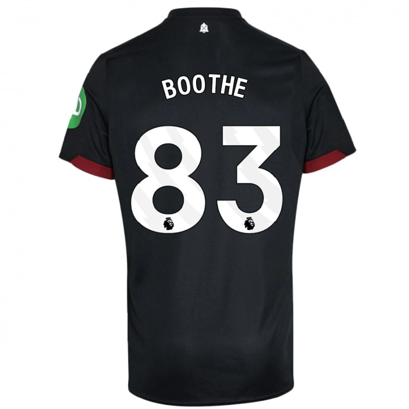 Danxen Kinder Sebastian Boothe #83 Schwarz Weiß Auswärtstrikot Trikot 2024/25 T-Shirt Schweiz