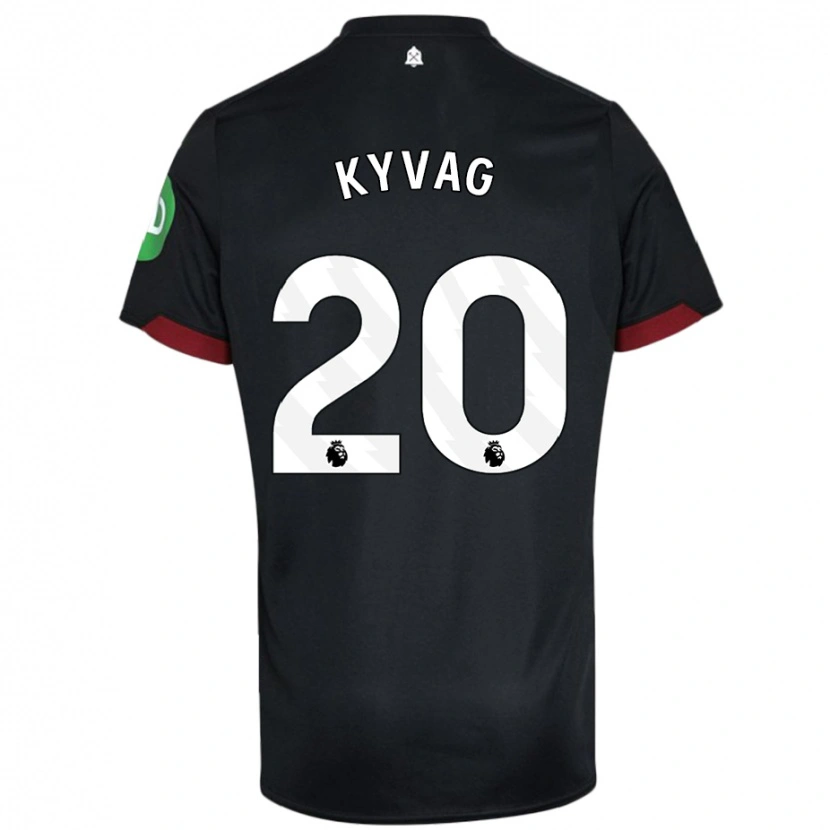 Danxen Kinder Thea Kyvag #20 Schwarz Weiß Auswärtstrikot Trikot 2024/25 T-Shirt Schweiz