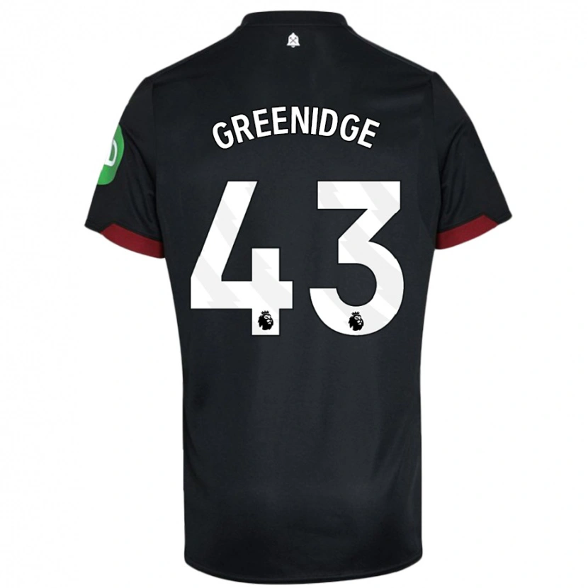 Danxen Kinder Will Greenidge #43 Schwarz Weiß Auswärtstrikot Trikot 2024/25 T-Shirt Schweiz