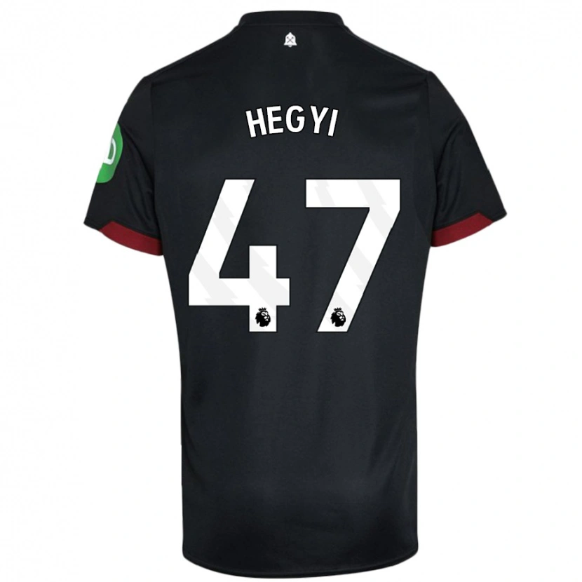 Danxen Kinder Krisztian Hegyi #47 Schwarz Weiß Auswärtstrikot Trikot 2024/25 T-Shirt Schweiz