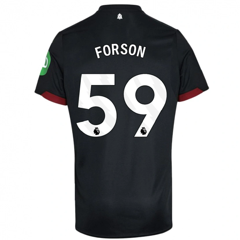 Danxen Kinder Keenan Forson #59 Schwarz Weiß Auswärtstrikot Trikot 2024/25 T-Shirt Schweiz