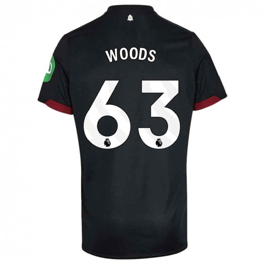 Danxen Kinder Archie Woods #63 Schwarz Weiß Auswärtstrikot Trikot 2024/25 T-Shirt Schweiz