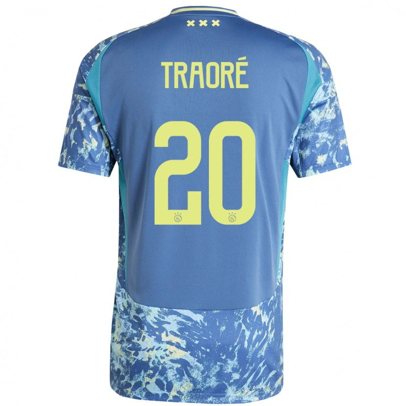 Danxen Kinder Bertrand Traoré #20 Grau Blau Gelb Auswärtstrikot Trikot 2024/25 T-Shirt Schweiz