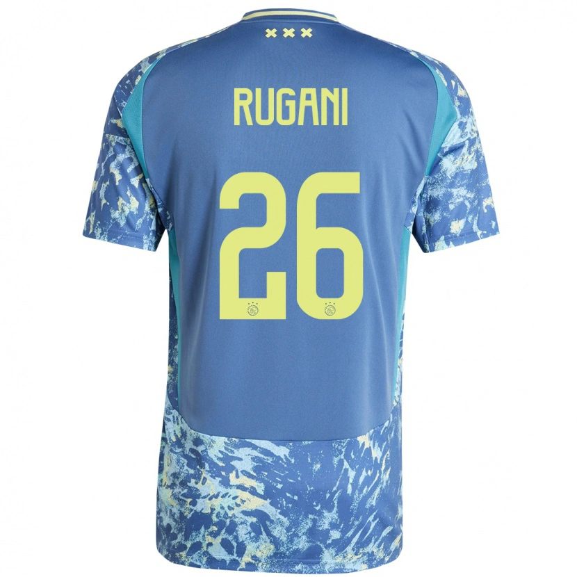 Danxen Kinder Daniele Rugani #26 Grau Blau Gelb Auswärtstrikot Trikot 2024/25 T-Shirt Schweiz