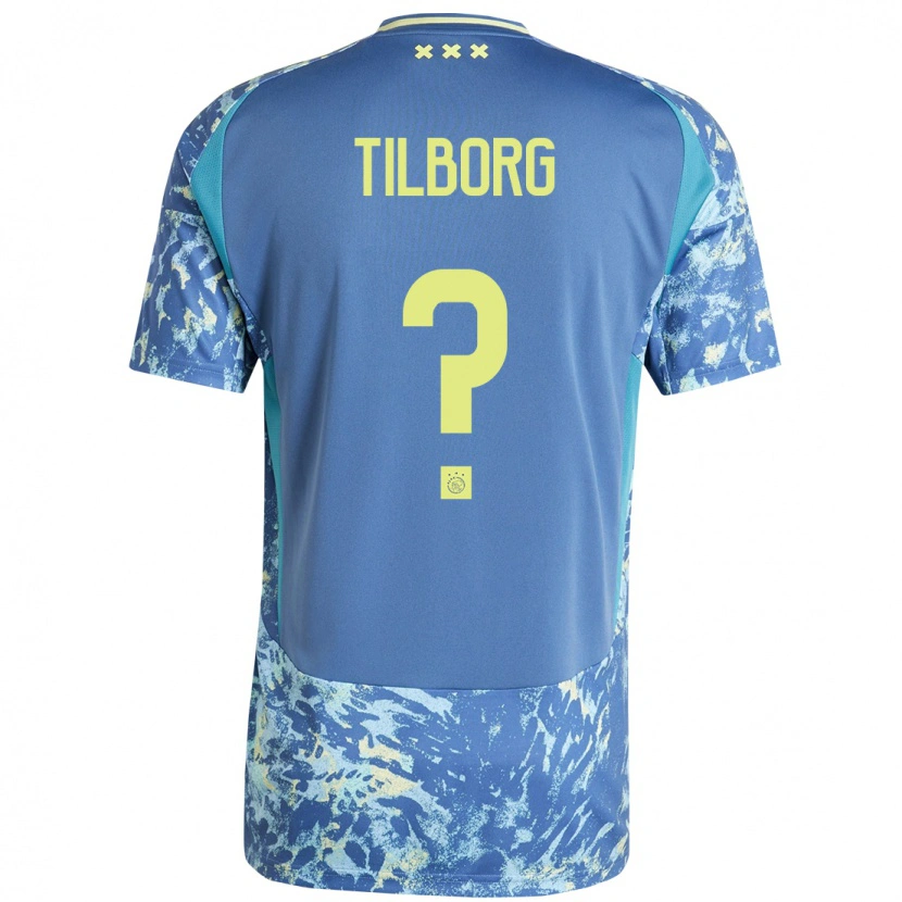 Danxen Kinder Sesynijo Tilborg #0 Grau Blau Gelb Auswärtstrikot Trikot 2024/25 T-Shirt Schweiz