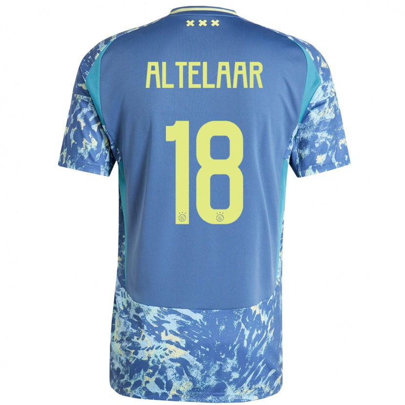 Danxen Kinder Jamie Altelaar #18 Grau Blau Gelb Auswärtstrikot Trikot 2024/25 T-Shirt Schweiz