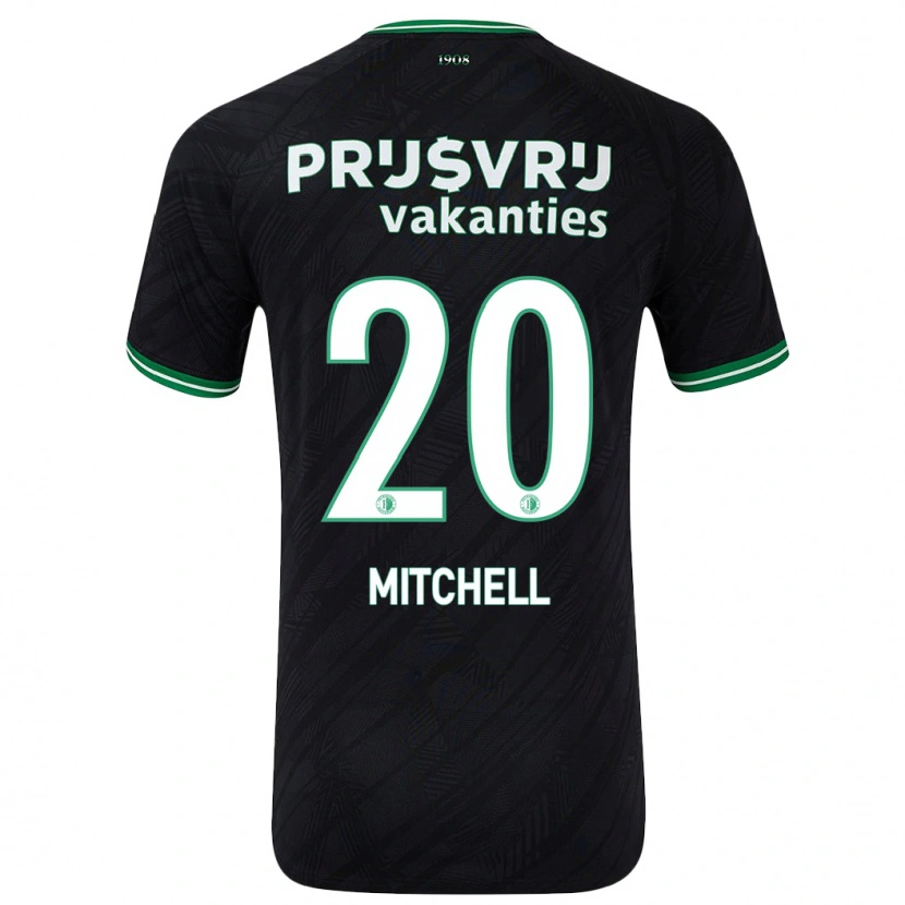 Danxen Kinder Jeyland Mitchell #20 Schwarz Grün Auswärtstrikot Trikot 2024/25 T-Shirt Schweiz