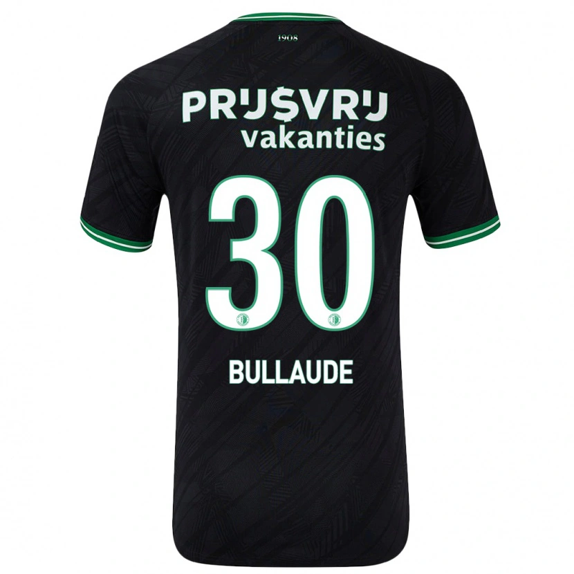 Danxen Kinder Ezequiel Bullaude #30 Schwarz Grün Auswärtstrikot Trikot 2024/25 T-Shirt Schweiz