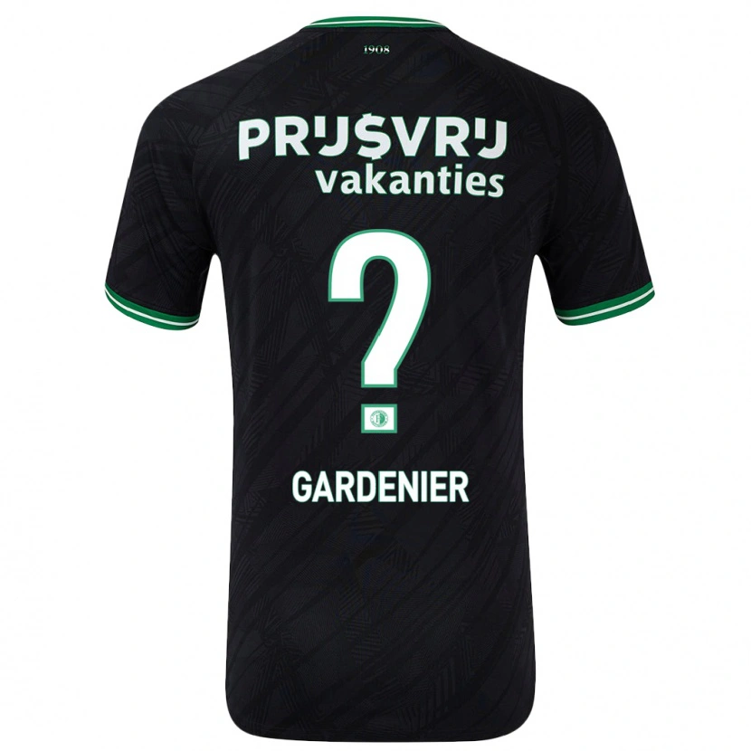 Danxen Kinder Lucas Gardenier #0 Schwarz Grün Auswärtstrikot Trikot 2024/25 T-Shirt Schweiz