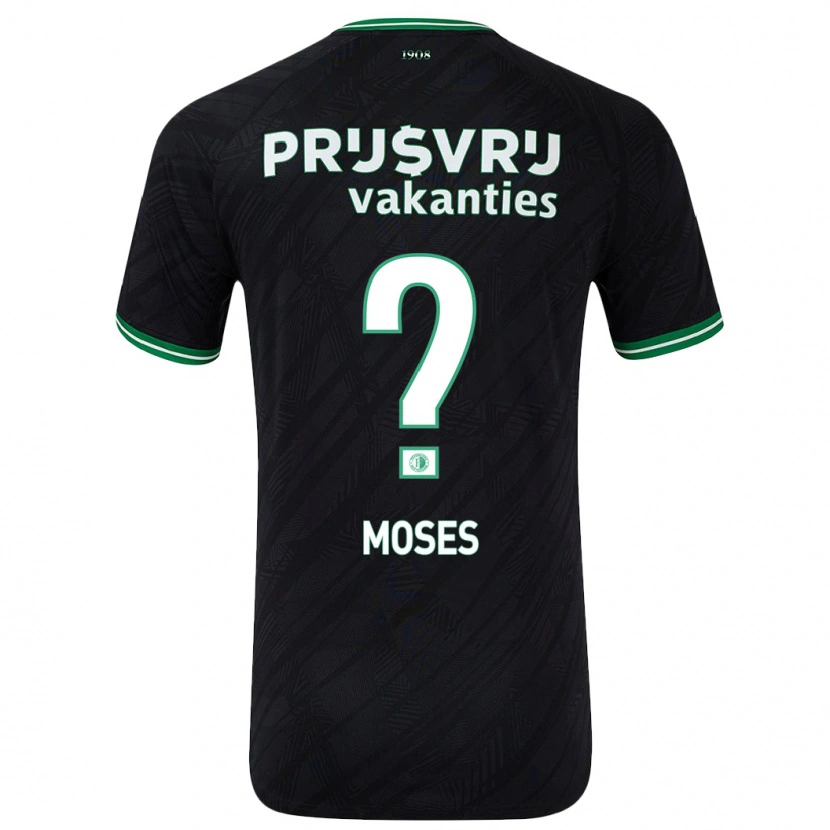 Danxen Kinder Troy Moses #0 Schwarz Grün Auswärtstrikot Trikot 2024/25 T-Shirt Schweiz