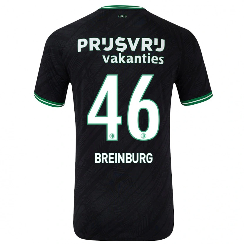 Danxen Kinder Rainey Breinburg #46 Schwarz Grün Auswärtstrikot Trikot 2024/25 T-Shirt Schweiz