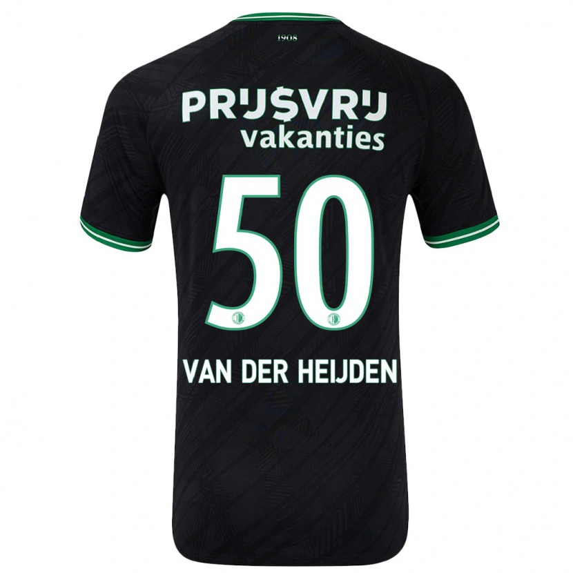 Danxen Kinder Délano Van Der Heijden #50 Schwarz Grün Auswärtstrikot Trikot 2024/25 T-Shirt Schweiz