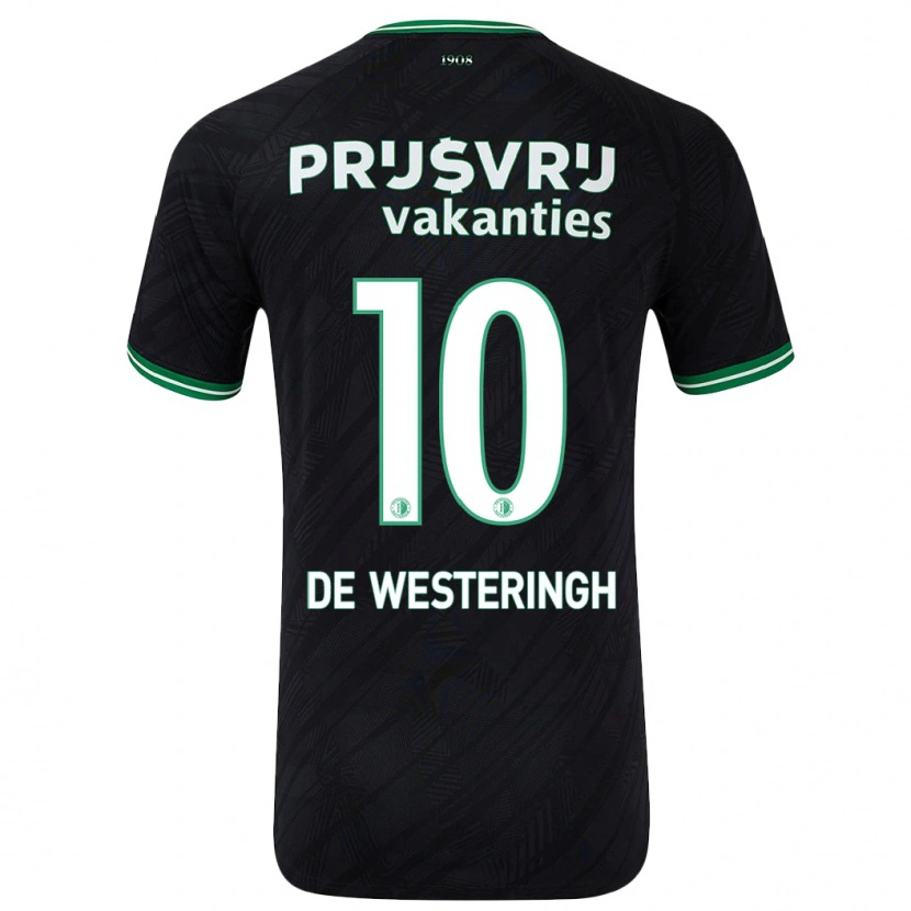 Danxen Kinder Kirsten Van De Westeringh #10 Schwarz Grün Auswärtstrikot Trikot 2024/25 T-Shirt Schweiz