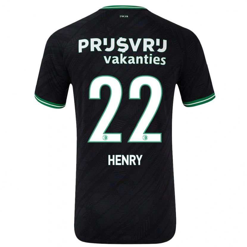 Danxen Kinder Ziva Henry #22 Schwarz Grün Auswärtstrikot Trikot 2024/25 T-Shirt Schweiz