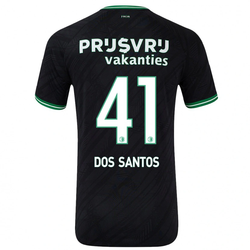 Danxen Kinder Giuliany Ben-David Dos Santos #41 Schwarz Grün Auswärtstrikot Trikot 2024/25 T-Shirt Schweiz